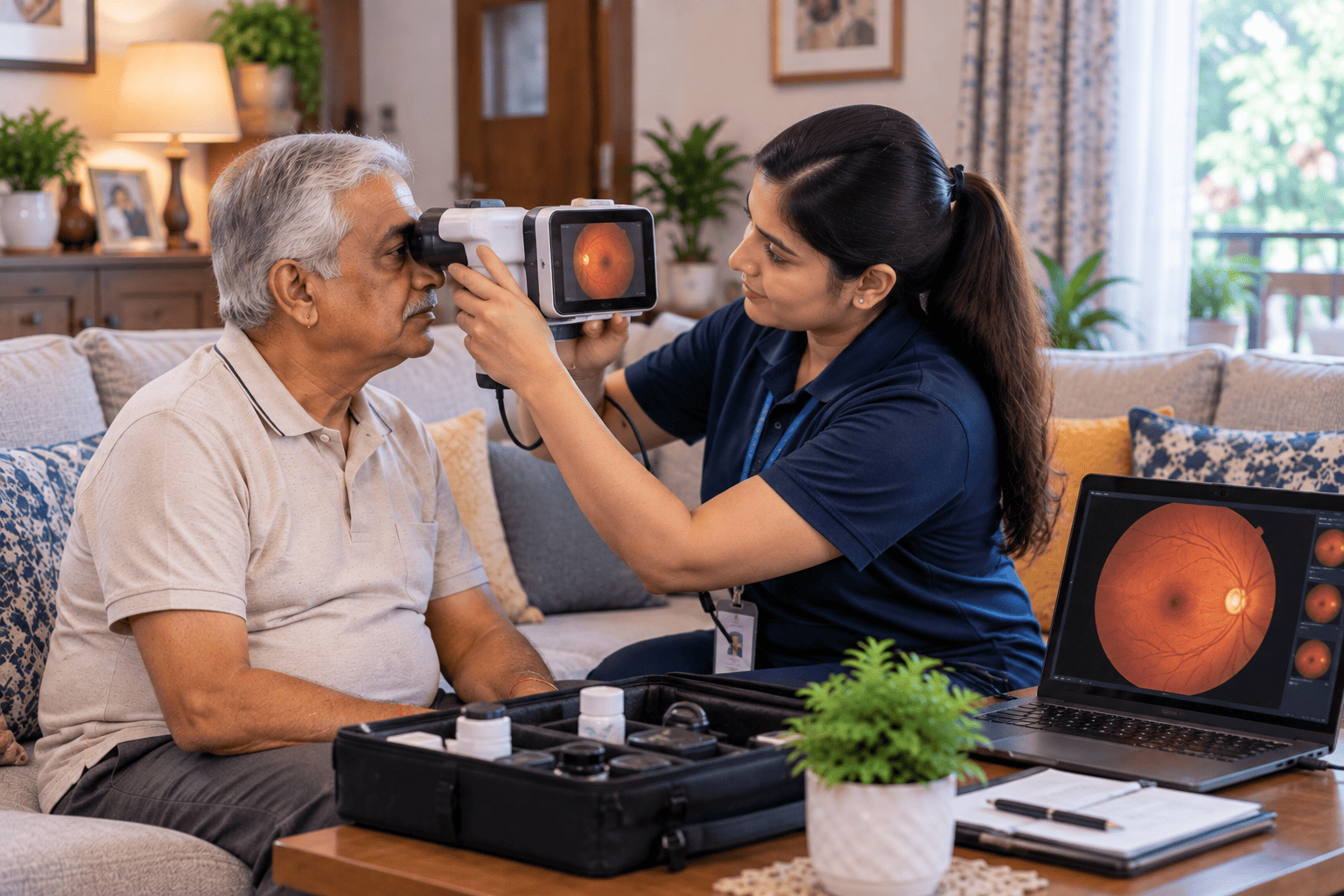 Digital fundus retinal imaging scan