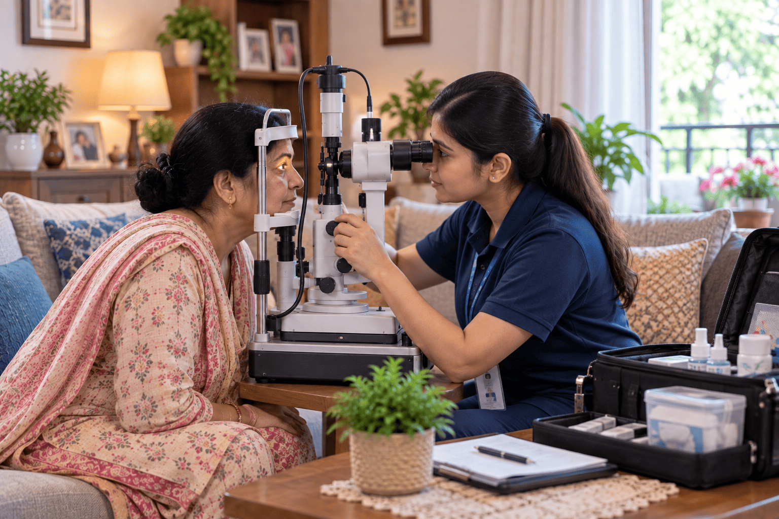 Clinical slit lamp biomicroscopy examination