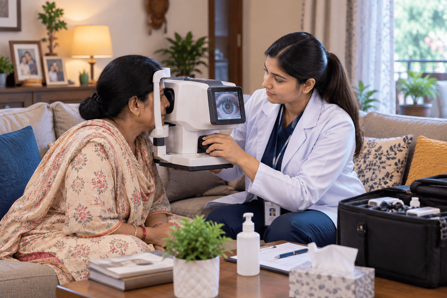 Clinical vision refraction testing